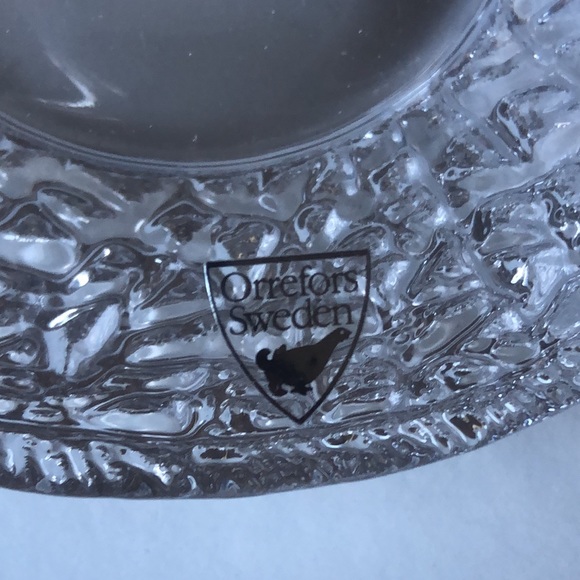 NWT Orrefors Crystal glass Discus Votive Candle saucer Holder Sweden sti… - Picture 4 of 8